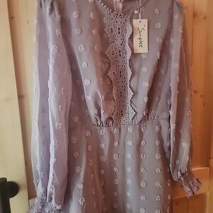 Simplee Apparel Lavender Asymmetrical Dress